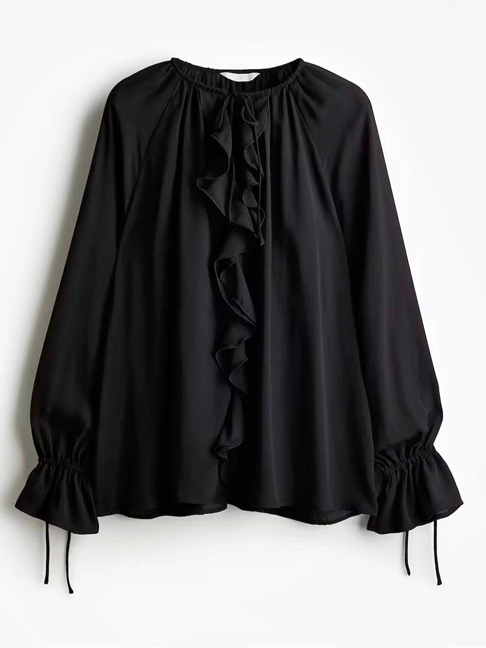 3X NWT H&M Ruffled Blouse Black